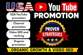 do USA youtube promotion, USA channel promotion, video marketing, organic growth