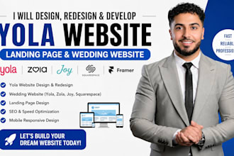 design redesign optimize yola website landing page  readymag ecommerce website