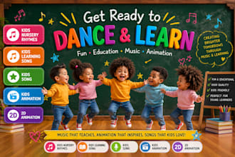 sing kids preschool learning song nursery rhymes 2d animation video music