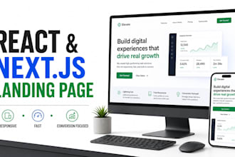 build a responsive react or nextjs landing page