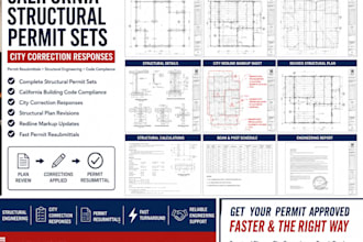 prepare california structural permit sets and city correction responses