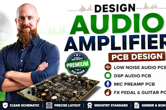 design low noise audio amplifier pcb dsp audio pcb mic preamp fx pedal or guitar