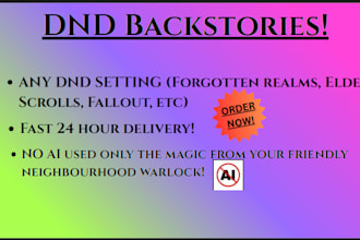 write a dungeons and dragons, dnd backstory