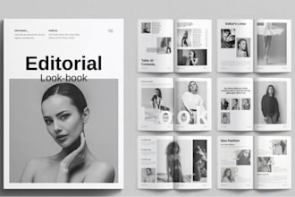 design trendy streetwear product catalog for fashion brand lookbook