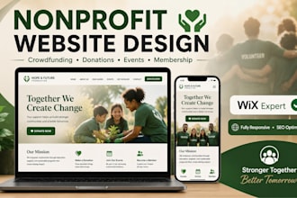design a nonprofit website with donations, events and membership