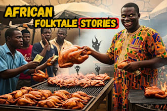 create captivating african ai folktale, ai animation for you