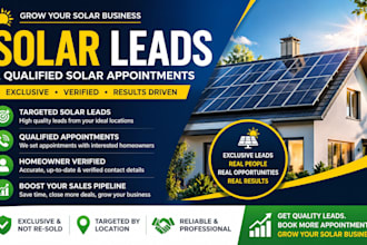 generate exclusive solar leads and book qualified solar appointments for you