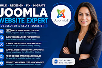 build redesign fix migrate joomla website joomla seo expert developer