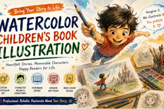 illustrate watercolor childrens book and picture book illustrations