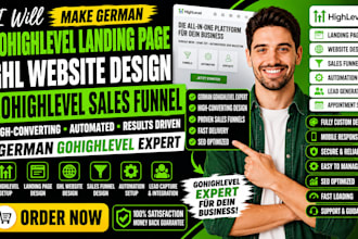 make german gohighlevel landing page ghl website design gohighlevel sales funnel