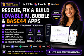 rescue fix lovable ai website lovable dev lovable app mvp bubble app developer
