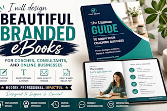 design beautiful branded ebooks for coaches, consultants, and online businesses