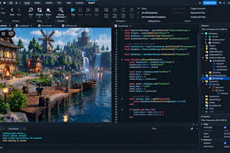 do roblox studio scripting, lua luau programming, game systems and bug fixing