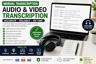 manually transcribe audio and video with timestamps