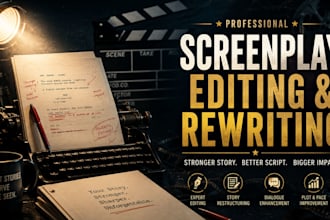 do expert script editing, rewriting, feedback for screenwriters