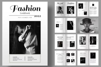 design luxury urban apparel high fashion magazine layout lookbook linesheet