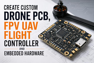 create custom drone pcb, fpv uav flight controller and embedded hardware