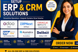 setup erp odoo erpnext oracle netsuite sap business one acumatica dolibarr crm