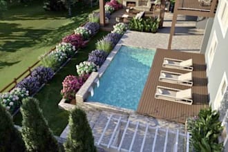 backyard design pool patio design  pergola outdoor design garden landscaping
