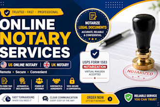 notarize UK US online notary, notarize legal documents usps form 1583, UK n