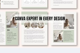 design professional ebook, workbook, editable canva ebook, guide, lead magnet