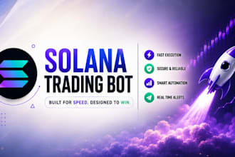 develop a custom solana trading bot, copy trading bot and telegram trading bot