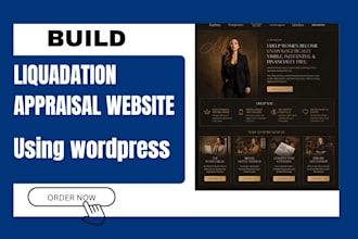build estate liquidation appraisal website using wordpress