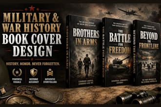 design a powerful military or war history nonfiction book cover