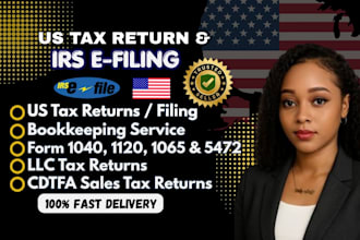 prepare efile us tax return sales tax llc tax filing 1040 1120 5472