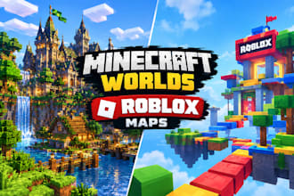 create minecraft worlds, roblox maps and game environments