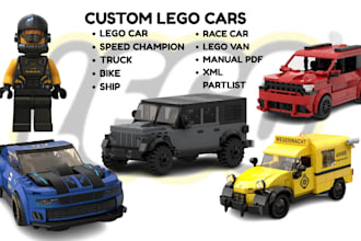 design custom 3d lego moc models with bricklink studio files and xml part list