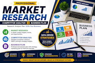 do professional market research, competitor analysis