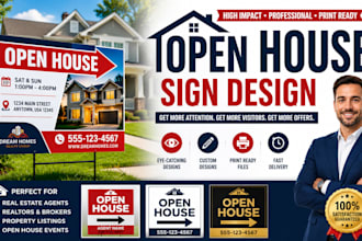 create a custom yard sign and directional sign for real estate