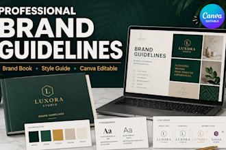 design a professional brand guidelines, brand style guide and brand book