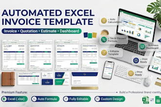create an automated excel invoice, quotation and estimate template