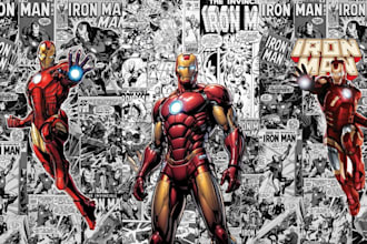 draw super hero character in a comic style