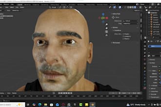create 3d character sculpt, 3d head, and model for 3d printing in blender