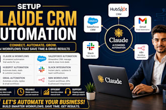 setup claude CRM automation hubspot salesforce gmail slack n8n integration