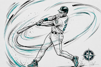 create a custom sports illustration from your photo