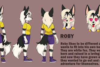 draw anthro furry art character nsfw furry reference sheet fursona ref sheet