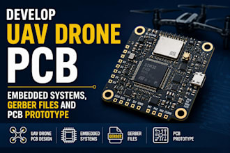 develop uav drone pcb, embedded systems, gerber files and pcb prototype