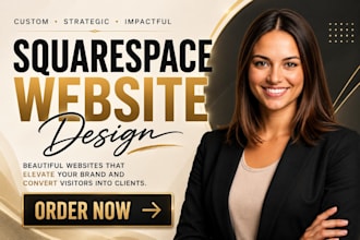 create a custom squarespace website design or squarespace website redesign