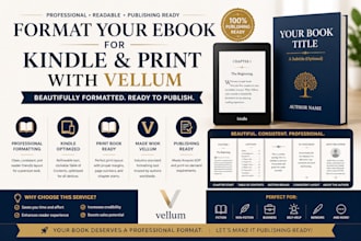 format your ebook for kindle and print using vellum