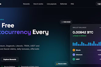 make a multicoin crypto faucet website with admin panel
