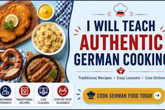 teach authentic german cooking with easy step by step lessons