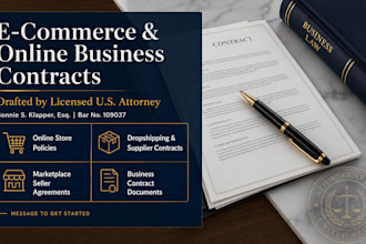 draft custom ecommerce and online store agreements