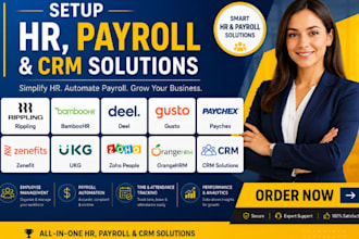 setup rippling bamboohr deel gusto paychex zenefit ukg zoho people orangehrm crm