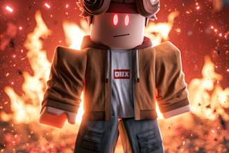 draw cartoon roblox thumbnail for any style