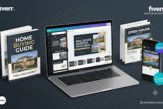 design canva social media template flyer pitch deck pdf lead magnet real estate