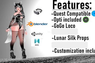 do vrchat avatar vrc character sfw furry nsfw 3d character modelling booth model